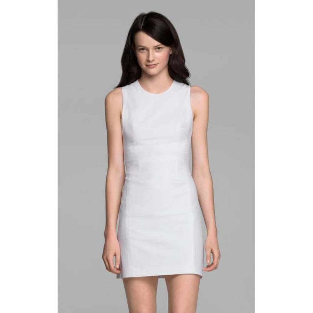 Theory White Taline Cotton Dress